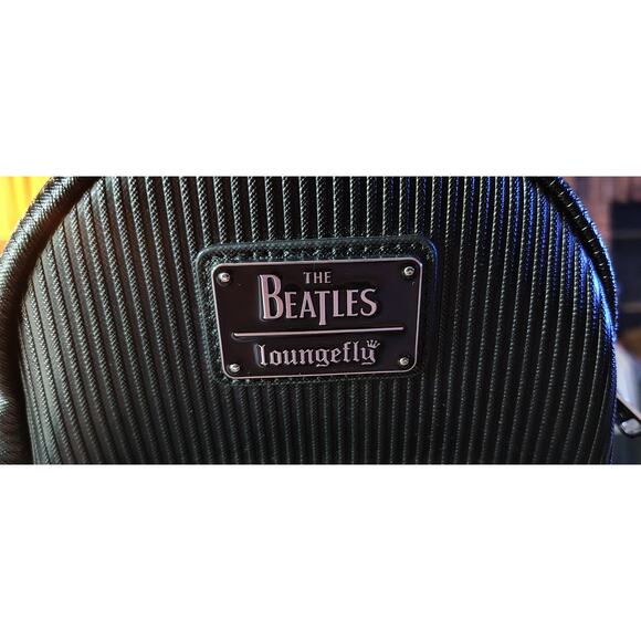 Loungefly The Beatles Abbey Road Mini Backpack NWT Black Faux Leather main image 7